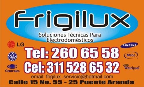 Frigilux. mantenimiento preventivo para lavdora, nevecon, calentador