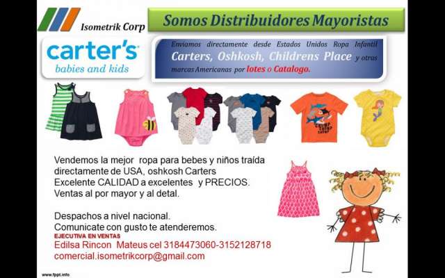Ropa infantil carter´s importada para bebes en Bogotá - Ropa y calzado |  331888